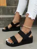 Zapatos de tacón alto para mujer, ligeros, casuales, estilo vacacional, modernos, simples, chanclas de verano, para estudiante, trabajador de oficina, sandalias universales