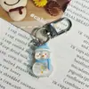 Chaveiro de Natal com Glitter Fino Desenho Animado Árvore de Natal Boneco de Neve Pingente Versátil Cor Translúcida de Gelo Homem de Gengibre Acessórios