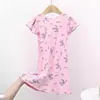 Camisola de Menina Verão Fresco Fina Estilo Princesa Vestido Pijama Bebê Seda de Gelo Roupas de Casa Infantis Saia