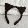 "Corea del Sur Accesorios para el Cabello Lindo Diadema de Gato Pelusa Dulce Orejas de Gato Accesorios para el Cabello Diadema para Mascarilla Facial Sombrerería"