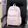 Nova Mochila Estilosa Ins de Estrela para Estudantes Fofa Grande Capacidade Bolsa Escolar para Meninas Alunos do Ensino Fundamental II e Ensino Médio Mochila Casual para Viagem