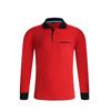 Camisa Polo de Manga Longa com Lapela Colorblock e Bolso Roupa de Trabalho Personalizada Impressão de LOGO Camisa Publicitária para Equipe de Atendimento Camiseta