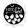 Placa de Halloween Fantasma 20cm Madeira Pendurável Evento de Festa Decoração Casa Assombrada Pingente Pendurar na Porta Jardim Pátio