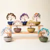 Figurita de Árbol de la Riqueza de Citrino Natural Árbol de la Riqueza de Amatista 6 Ramas 9 Perlas Decoración de Escritorio para Oficina en Casa