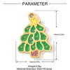 Perro Lindo Muñeco de Nieve DIY Colgante de Acero Inoxidable Femenino Árbol de Navidad Meteoro Arcoíris Collar Joyería de Acero de Titanio Colgante