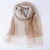 Bufanda de Seda y Lana con Degradado de Color de Hangzhou Bufanda Cálida Versátil para el Cuello Bufanda de Seda de Morera para Primavera y Otoño Corbata de Cinta Tie-Dye