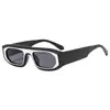 Gafas de sol de estilo nuevo europeo y americano con montura cuadrada irregular de dos colores, empalme personalizado, protección UV, gafas de celebridad de internet para pasarela