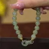 Pulsera de la Suerte Nueva Marca China Pulsera de Conejo de Jade Imitación Dongling Jade Hebilla de Paz Durian Candado de Longevidad Mejor Amigo Estudiante Festival Qixi