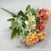Flor artificial primavera 6 cabezas clavel crisantemo combinación flor transfronterizo caliente flor falsa clavel ramo día de la madre tocado