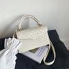 Bolsa Nova de Design Coreano 2025, Bolsa Transversal Quadrada Pequena Retro Fashion e Texturizada, Bolsa de Ombro Simples e Estilosa Tendência para Meninas