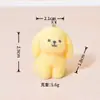 Lindo Perrito Mini de Resina Estéreo Artificial Flocado para Cadena de Teléfono Móvil, Bolsa, Llavero, Pequeños Accesorios Hechos a Mano