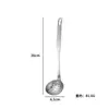 Cucharón de Sopa de Acero Inoxidable para el Hogar Venta al por Mayor Cuchara Ranurada Mango Largo Cuchara Pública Cuchara para Fondue Cuchara Comercial Dosificadora Cuchara para Servir Sopa Arroz Caliente