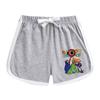 Roupa infantil Rainbow Friends para meninos e meninas, conjunto de verão novo de algodão de manga curta com shorts finos, duas peças