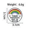 Broche Combinado Colorido Série de Letras Inglesas Desenho Animado Personalidade Geométrica Redondo Distintivo Acessório Esmalte Liga Metálica Medalha