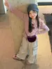Pantalones Cargo Otoño 2026, Marca Trendy Ins, Estilo Hong Kong, Pantalones Cargo con Bolsillo Grande, Pantalones Casuales Sueltos para Niñas, Pantalones Largos Sueltos