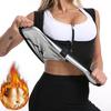 Pacote suado com zíper veste Esportes femininos Fitness Roupas suadas Roupas femininas sauna suado barriga apertado Yoga Roupas