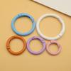 Accesorios para Joyería DIY 25mm Metal Pintado Coloridos Anillos de Tarjeta Broches de Resorte Llaveros Anillos Colgantes de Perlas Redondas