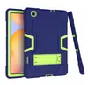 Adequado para Samsung Tab A7 2020 T500 capa de tablet de silicone à prova de choque de cor contrastante suporte de PC T505 capa protetora