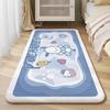 Alfombra de Dibujos Animados Estilo Ins Imitación Cachemira Dormitorio Junto a la Cama Sala de Estar Alfombra Interior Parchal Alfombra para Perro Alfombra de Piso Antideslizante Alfombra Fresca