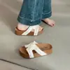 Sandalias de Mocasín Antideslizantes de Suela Gruesa Estilo Birkenstock de Retazos para Mujer, Verano 2026 Retro Casual para Uso Diario en Exteriores