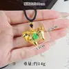 Colar de Cavalo de Ouro de Areia Vietnamita Mais Vendido, Pingente de Cavalo do Zodíaco em Cobre Dourado Antigo com Zircônia, Fornecedor de Joias de Cavalo Tang Chinês