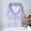 Bolso de Mano de Malla Forjada Lirio Manchado, Neceser Ligero, Peluche, Bolso Tote de Hombro de Gasa Mate