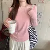 Camiseta básica de manga larga de algodón puro para mujer, de color liso, a la moda, versátil, elegante y muy atractiva para primavera, otoño e invierno