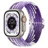Nuevo Modelo Adecuado para Correa de Apple Watch Apple Iwatch11 Versión Arcoíris Correa Tejida Correa de Nailon Ajustable
