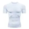 Mallas Deportivas Nuevas Transfronterizas para Hombre Ropa para Correr Fitness Cuello Redondo Secado Rápido Alta Elasticidad Ropa de Entrenamiento Top de Compresión