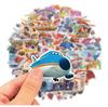 50 pegatinas brillantes de película superbrillante, pegatinas para equipaje, pegatinas de grafiti, pegatinas de dibujos animados, pegatinas para casco de motocicleta