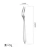 Garfo de fruta de aço inoxidável 304 garfo criativo para bolo da lua garfo de duas pontas doméstico garfo de sobremesa para bolo de restaurante fabricantes de origem
