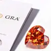 Piedras sueltas de moissanita en forma de corazón de colores en color D, rosa, amarillo, azul, rojo, gemas de moissanita accesorios para joyería al por mayor
