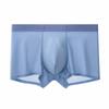 2025 Nova Roupa Íntima Masculina Masculino Respirável Leve Boxer Briefs Cintura Média Juventude Calças de Seda Gelada Xadrez Boxer Briefs de Verão