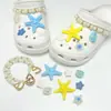 Novos charms de estrela-do-mar e água-viva transparentes para tamancos, fivelas de decoração para sapatos, charms de corrente de contas DIY removíveis