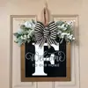Decoración Personalizada para Puerta Principal Transfronteriza de 26 Letras, Cartel para Puerta, Arreglo de Accesorios, Artesanías de Madera, Adornos Colgantes