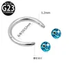 Titanio G23 Shambhala bola completa de diamantes sobre cerrado aro para labio tabique nasal C Barra joyería para piercing corporal fábrica en stock venta al por mayor