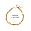 Pulseira de Contas em Aço Titânio Europeu e Americano Não Desbota para Mulheres Estilo Ins Leve Luxo Versátil Exquisite Pulseira Pulseira para Mulheres Atacado