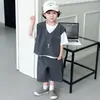 Conjunto de Verano para Niños Elegante 2026 Nueva Moda Ropa de Verano para Niños Conjunto Casual de Dos Piezas de Manga Corta de Falso Dos Piezas