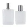 Botella de perfume cuadrada plana esmerilada al por mayor 30ml 50ml botella de perfume de vidrio esmerilado botella rociadora cosmética