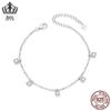 Pulseira de contas finas de flash simples Aifule zircão s925 prata esterlina banhada a platina pulseira todas as joias combinando femininas BSB156
