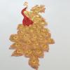 Accesorios de ropa otoño e invierno malla bordado hilo dorado lentejuelas serie animal termofusible Pavo real ropa infantil al por mayor