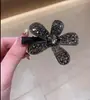 Presilha de Cabelo Flor de Strass de Luxo para Mulheres, Elegante de Alta Qualidade para Penteados no Topo da Cabeça, Franja, Presilha Lateral, Acessório de Cabelo da Moda Tendência