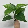 Hoja de Palma Roja Pequeña Plantas Verdes Artificiales Hojas Artificiales Accesorios DIY Boda Decoración del Hogar Hojas de Cinta de Ratán