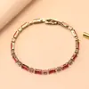 Pulsera joker de temperamento con circonita microincrustada para mujer, nueva de primavera y verano 2025, red-blue, pulsera simple, venta al por mayor de fábrica