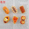 Comida Simulada de Pão com Ovo de Presunto- Tema Alimentício DIY Cola de Creme Acessórios de Resina Acessórios de Cabelo Elásticos de Cabelo Pingentes Enfeites