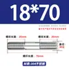 Varilla Roscada de Acero Inoxidable 304 de Doble Extremo, Varilla Roscada Extendida con Conexiones Roscadas en Ambos Extremos, Varilla de Perno Roscado, Varilla Prisionera M3-M24