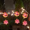 Laser Solar Transfronteiriço Bola Colorida Pendurada ao Ar Livre Árvore Decoração de Jardim Iluminação Atmosfera Paisagem Luz Noturna