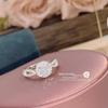 Anel Camélia TikTok live popular diamante de imitação banhado a ouro 18K micro-cravejado flash Diamante oito corações e oito flechas anel feminino