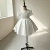 Vestido para Niña 2026 Blanco Manga Larga Vestido de Princesa para Niña Pequeña de Un Año Traje para Anfitrión Desfile de Moda Dulce