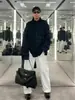 [Bienes de Alta Calidad Super A] Bolso de Mano Rodeo de Piel de Vaca Suave Gran Capacidad con Cierre para Hombro Cruzado Bolso Casual de Viaje